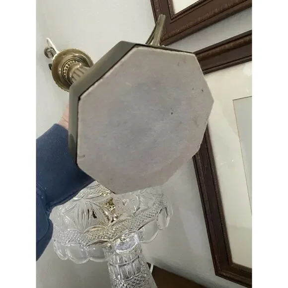 Vintage Neo-Classical Brass Candlestick Lamp Vintage Brass Lamp